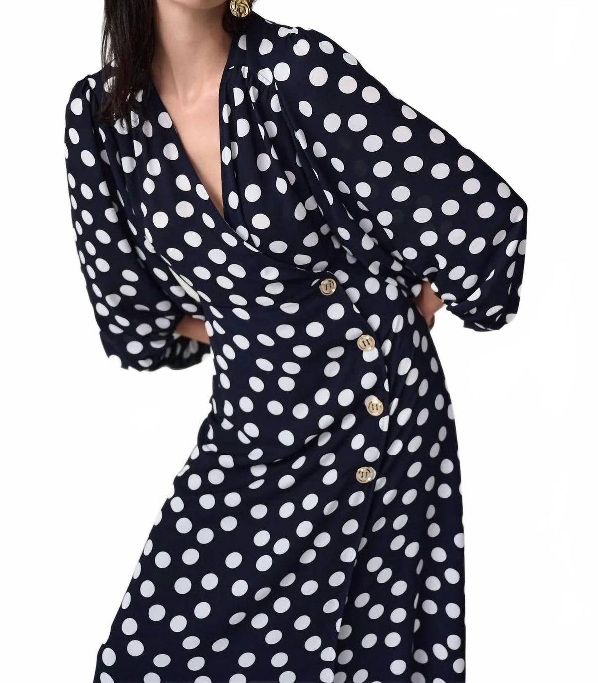 Vestido de lunares color azul