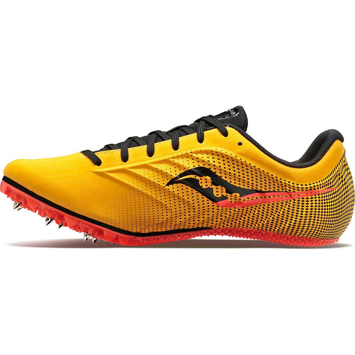 Zapatillas con clavos de hombre color rojo y dorado