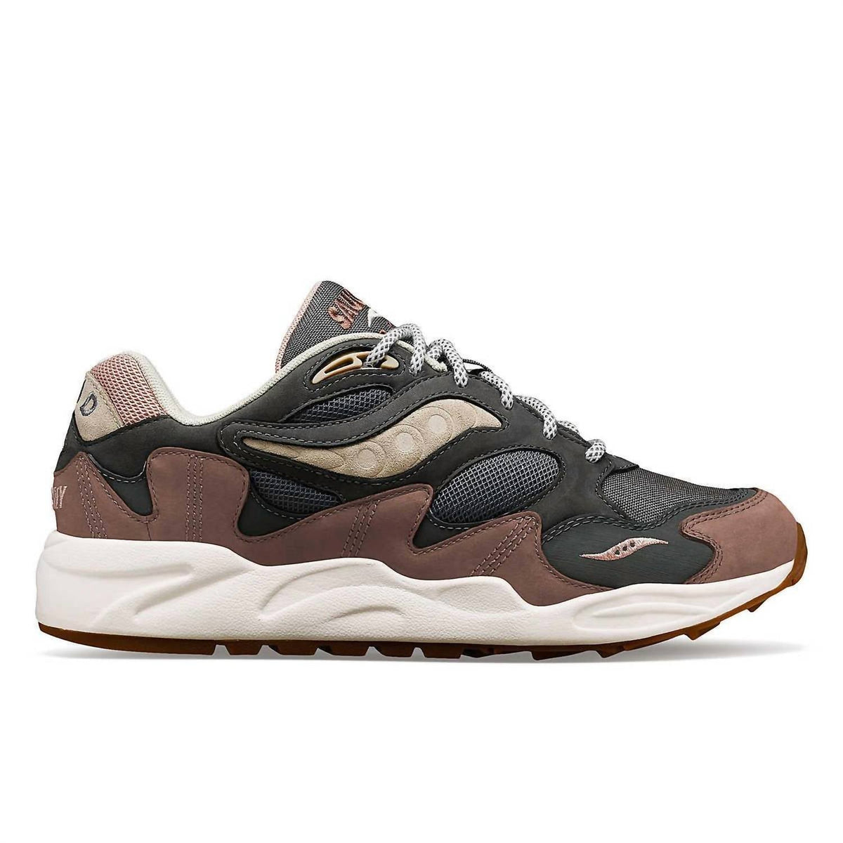 Zapatos unisex color gris y café