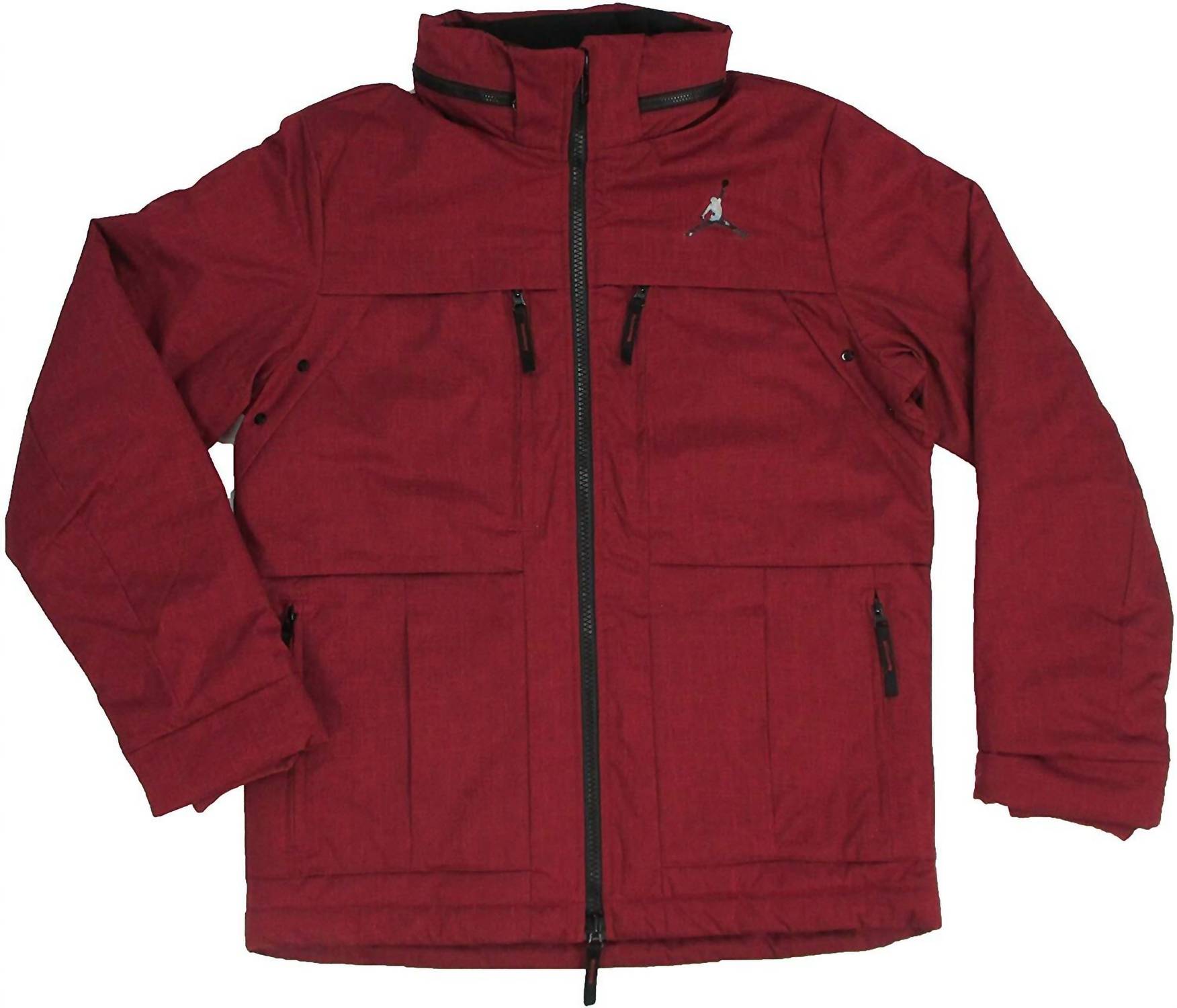 Chaqueta de hombre color negro y vinotinto