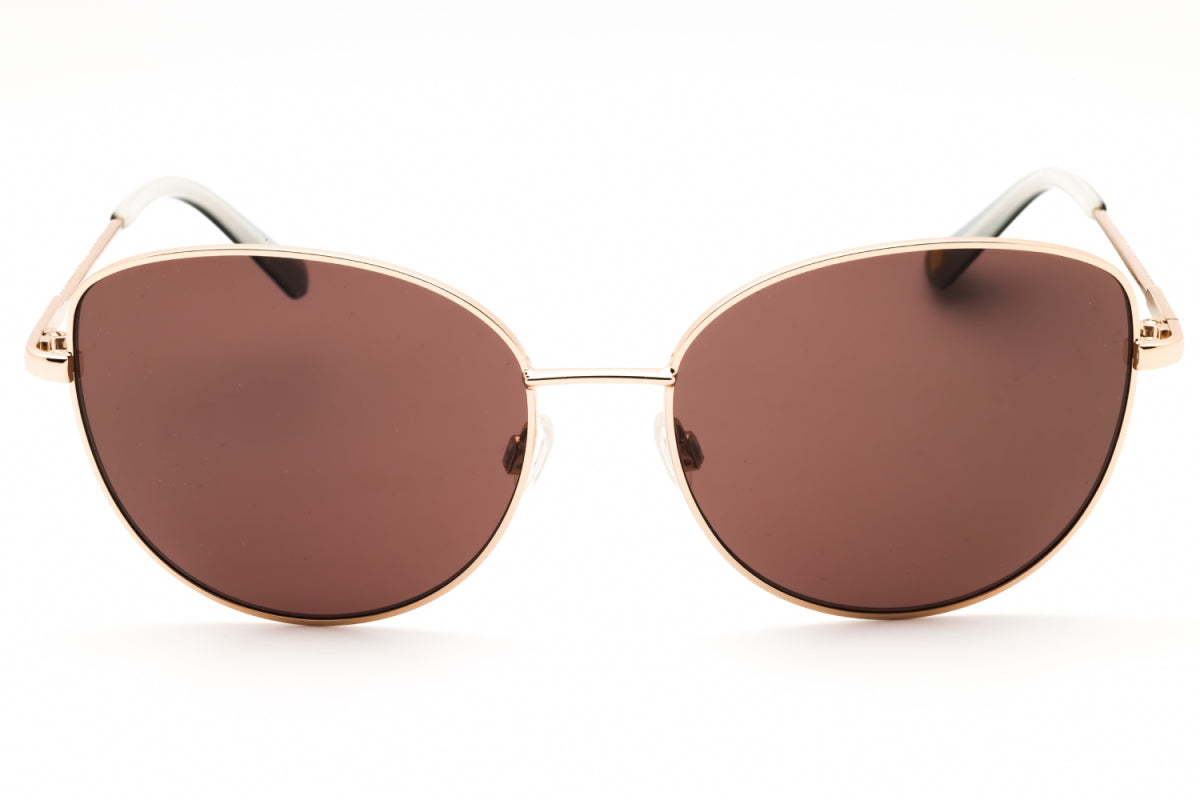 Gafas color café y dorado