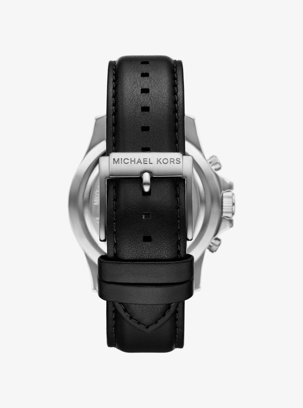 Reloj de cuero color plateado
