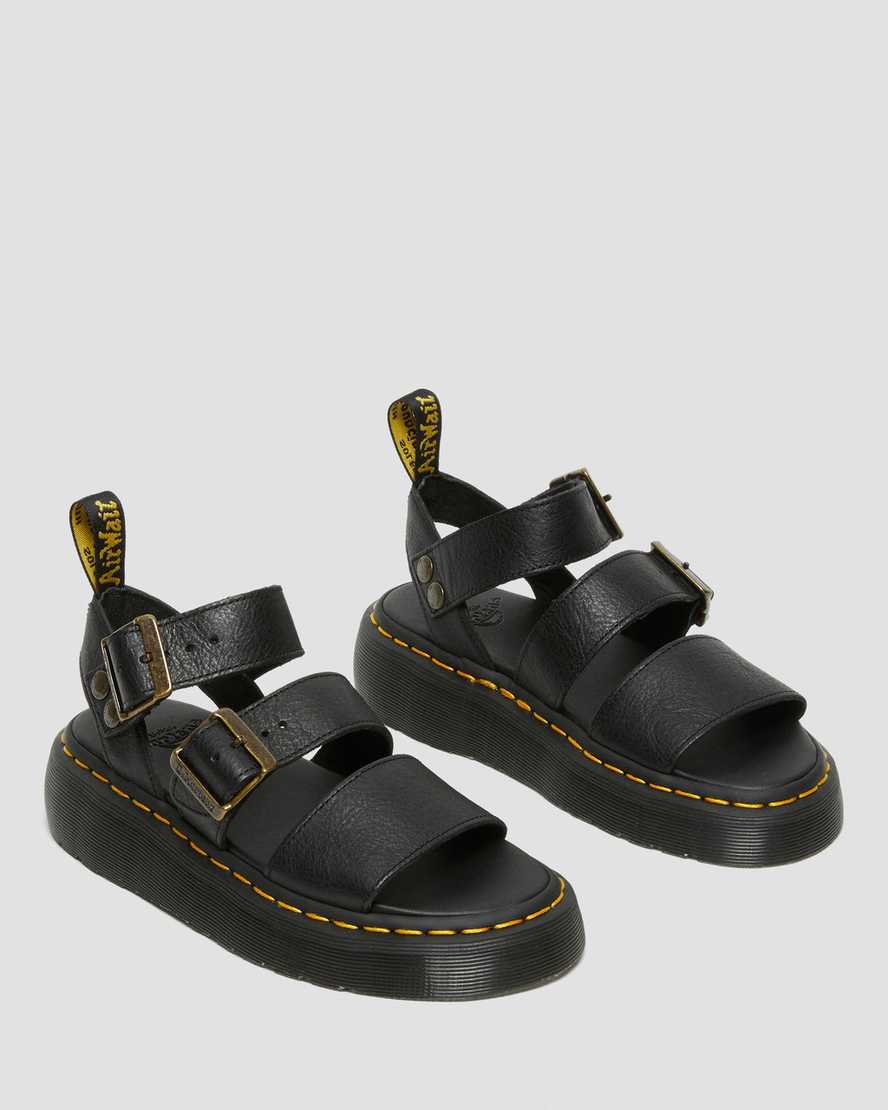 Sandalias de cuero con plataforma