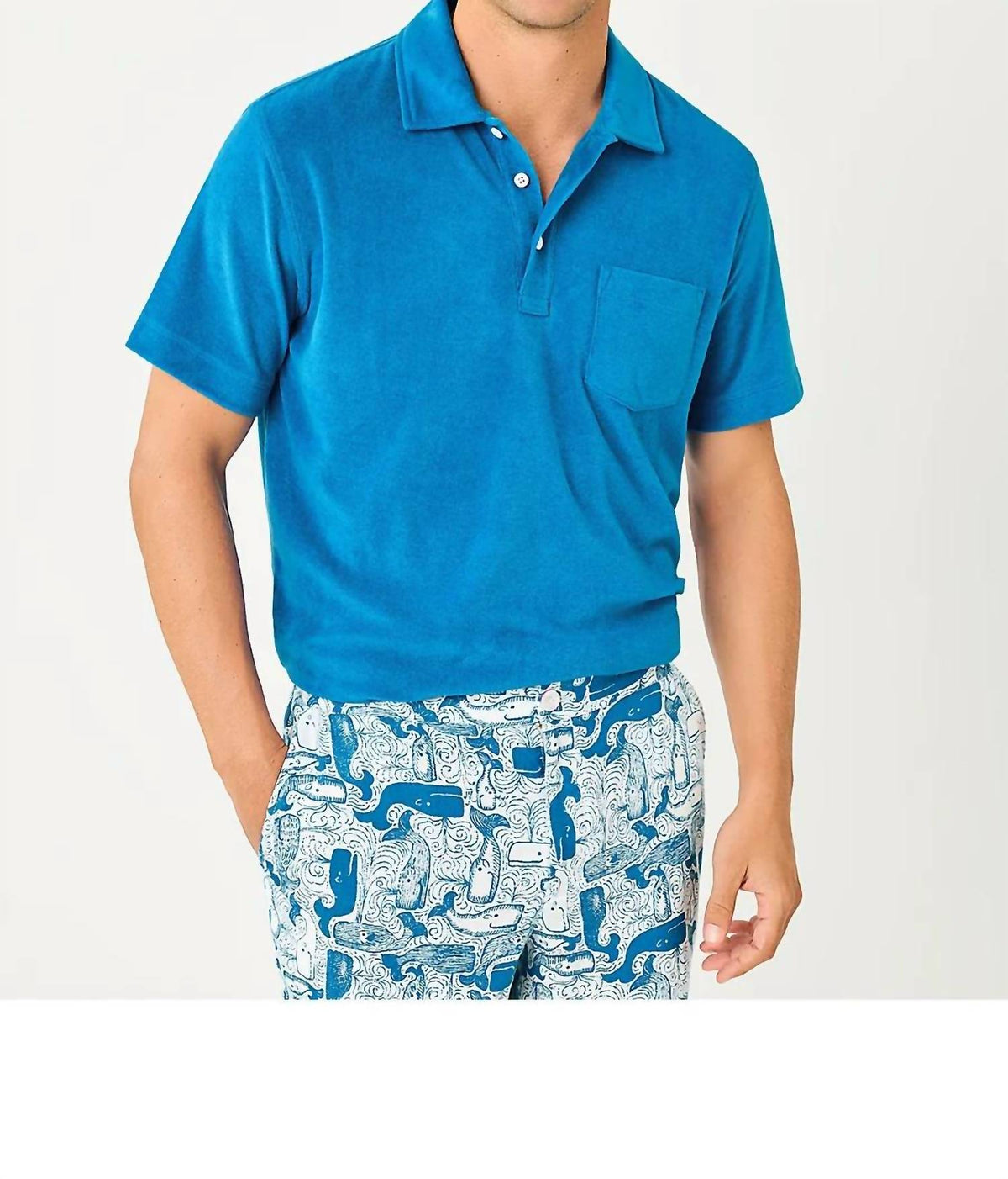 Polo de hombre color azul