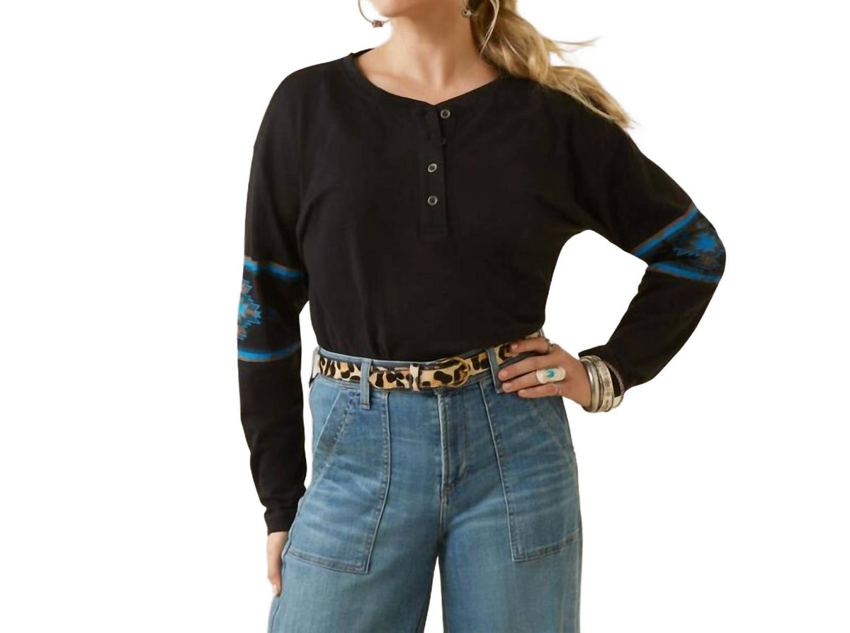 Camiseta con botones color negro