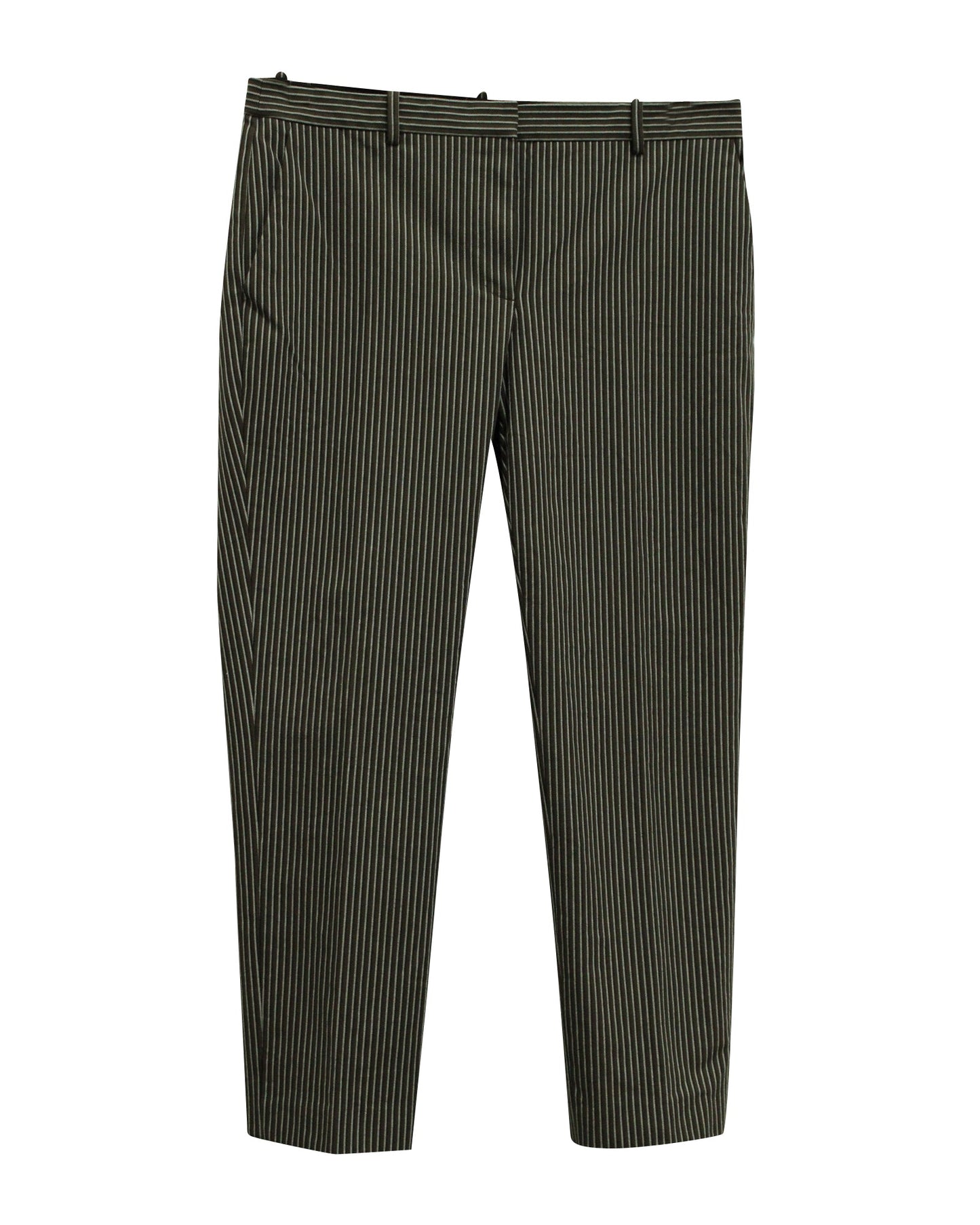 Pantalón de algodón a rayas color negro y blanco