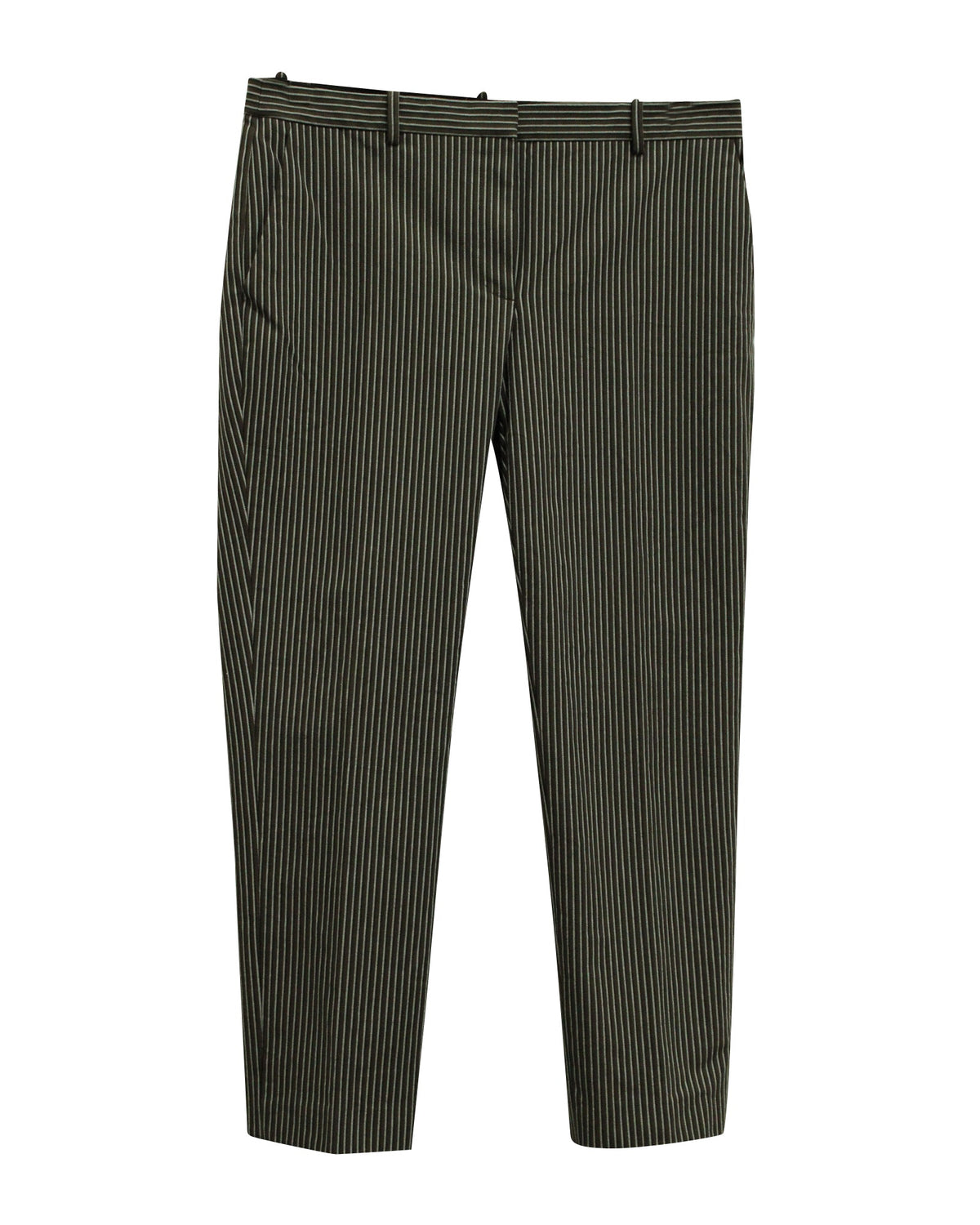 Pantalón de algodón a rayas color negro y blanco