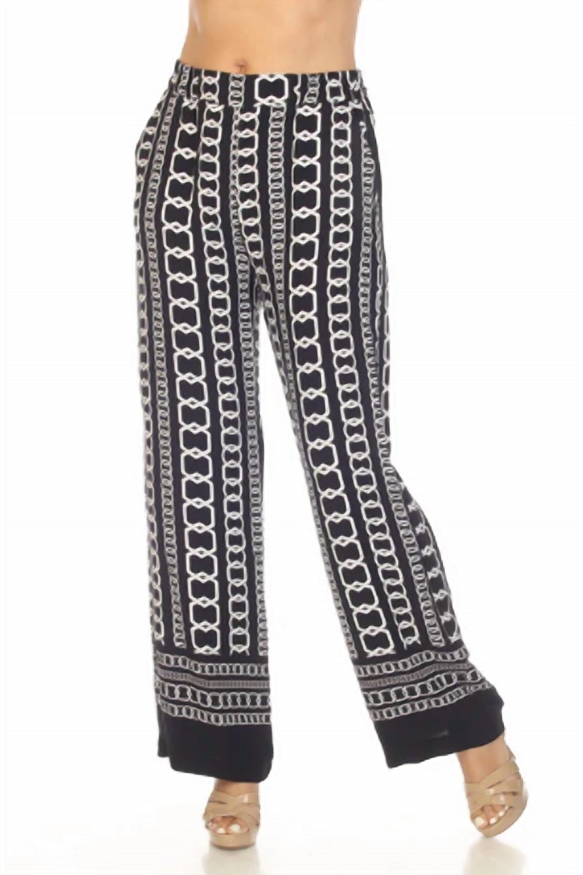 Pantalón de mujer color negro y blanco