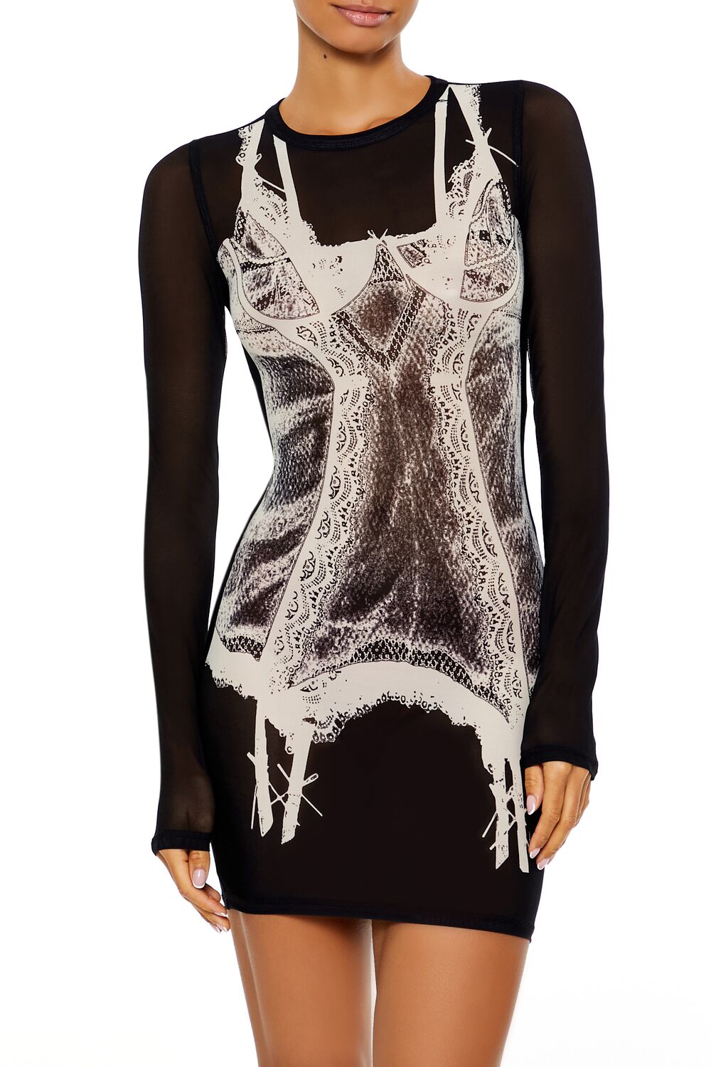 Vestido corto con estampado