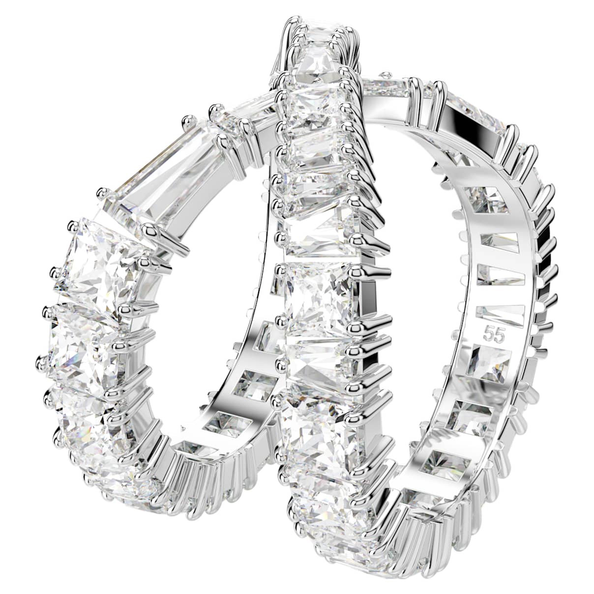 Anillo color blanco y plateado