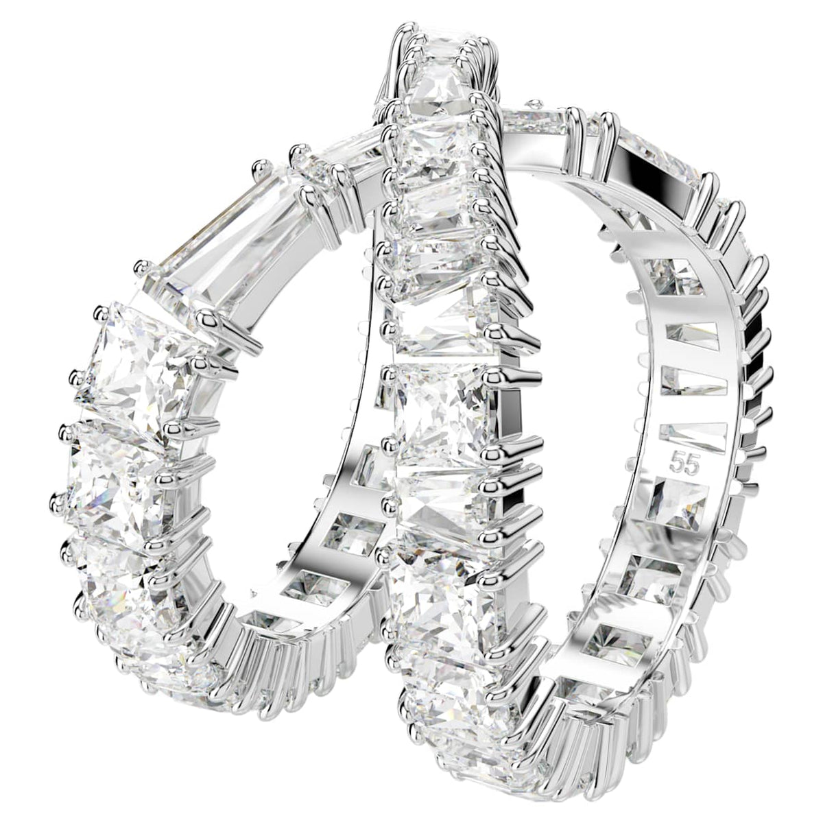 Anillo color blanco y plateado