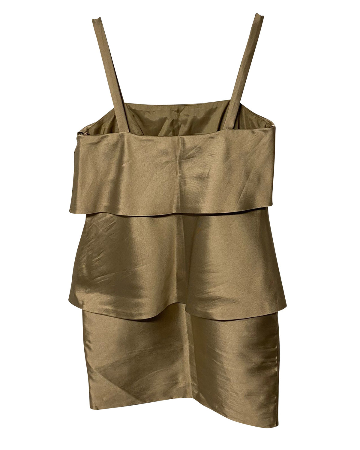 Vestido de seda color beige