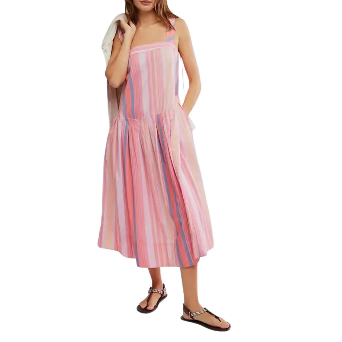 Vestido de mujer midi a rayas