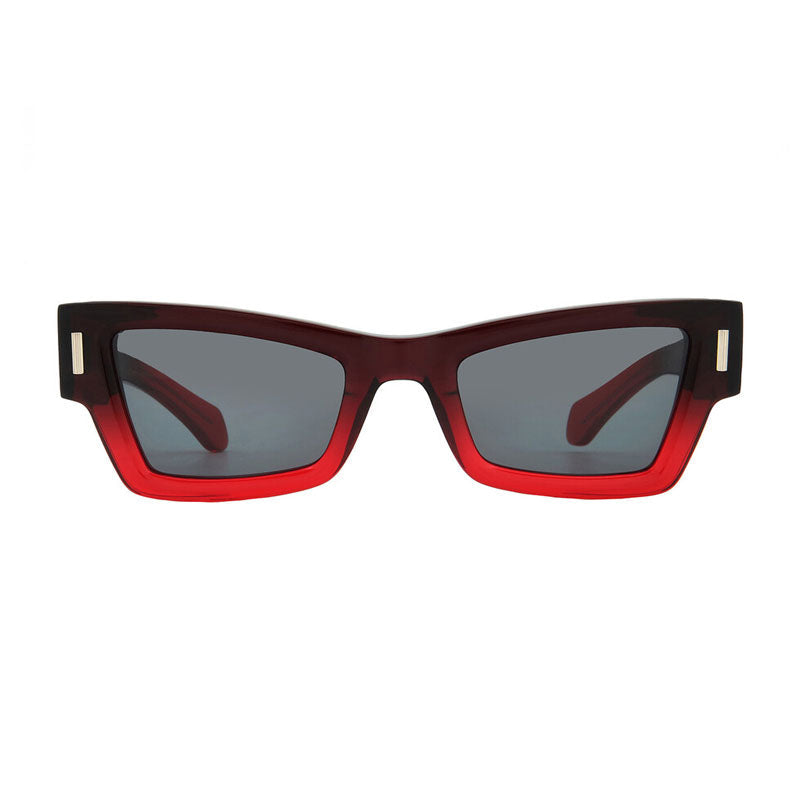 Gafas color gris oscuro y rojo