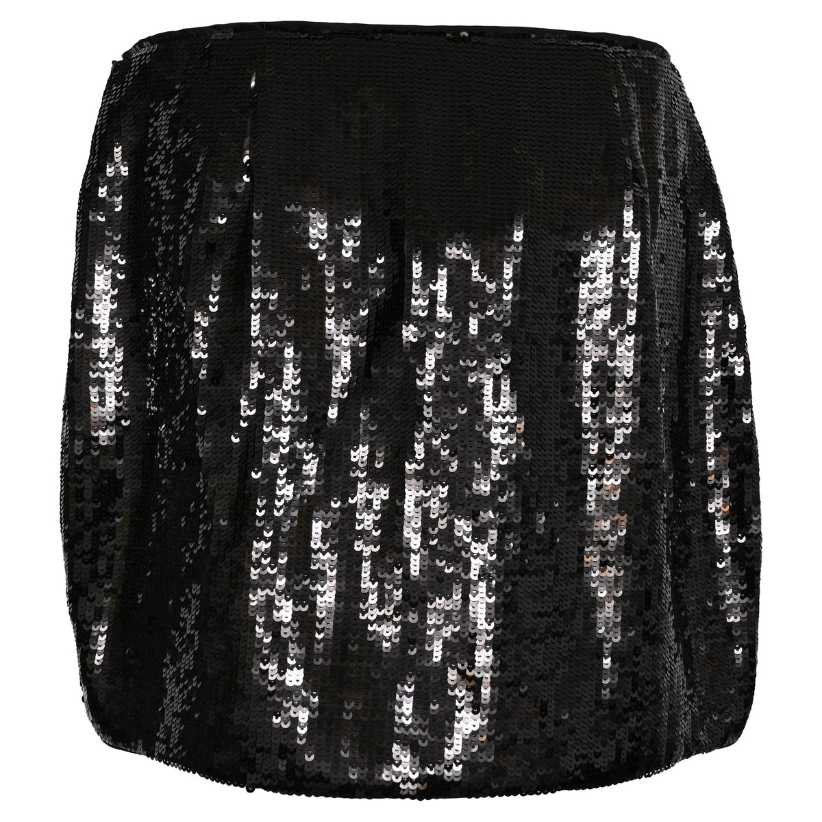Falda corta con lentejuelas color negro