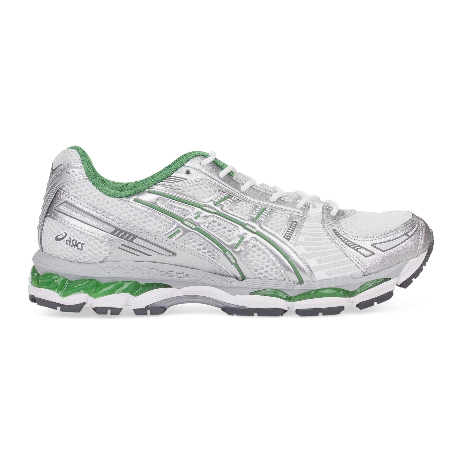 Tenis color verde y plateado