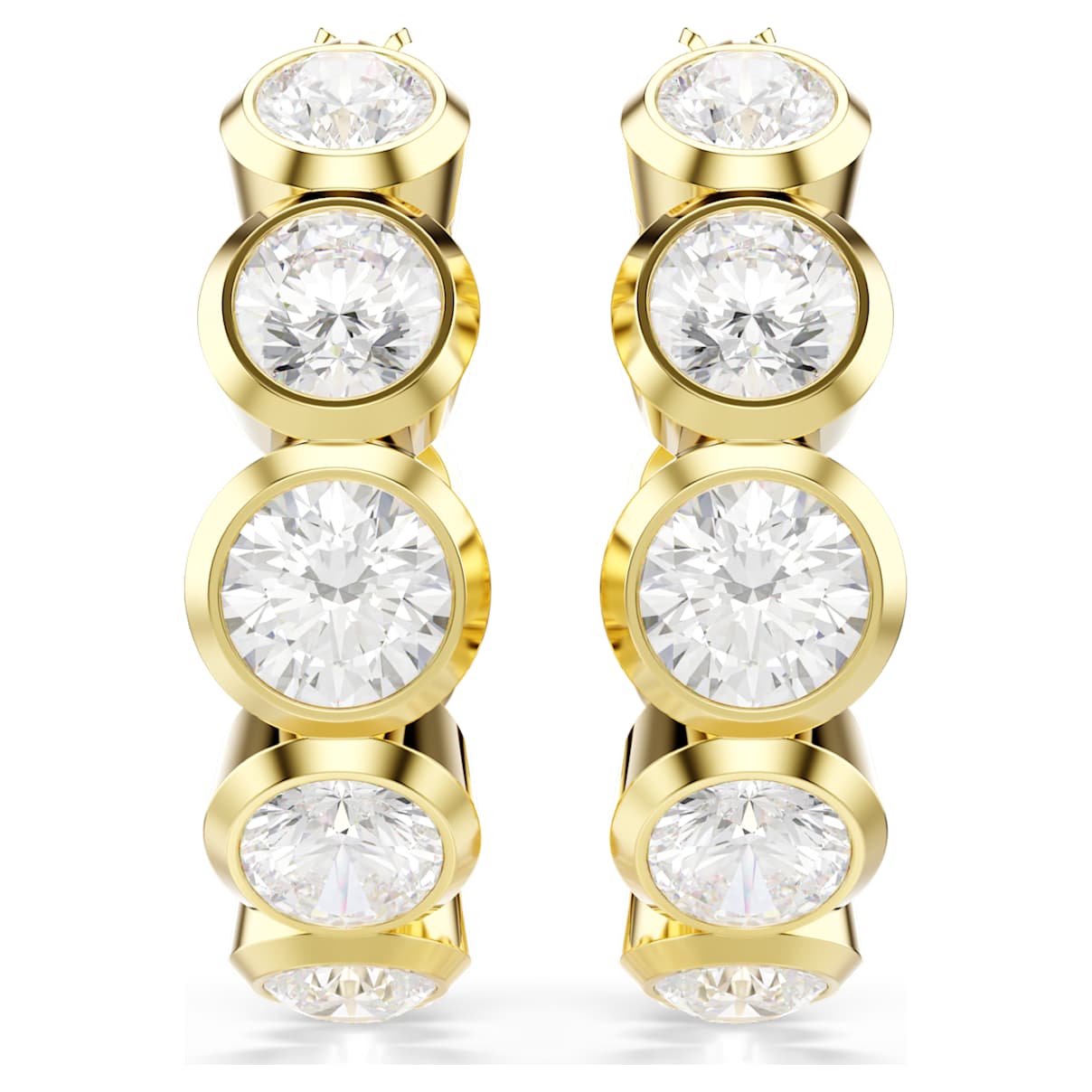 Aretes color blanco y dorado