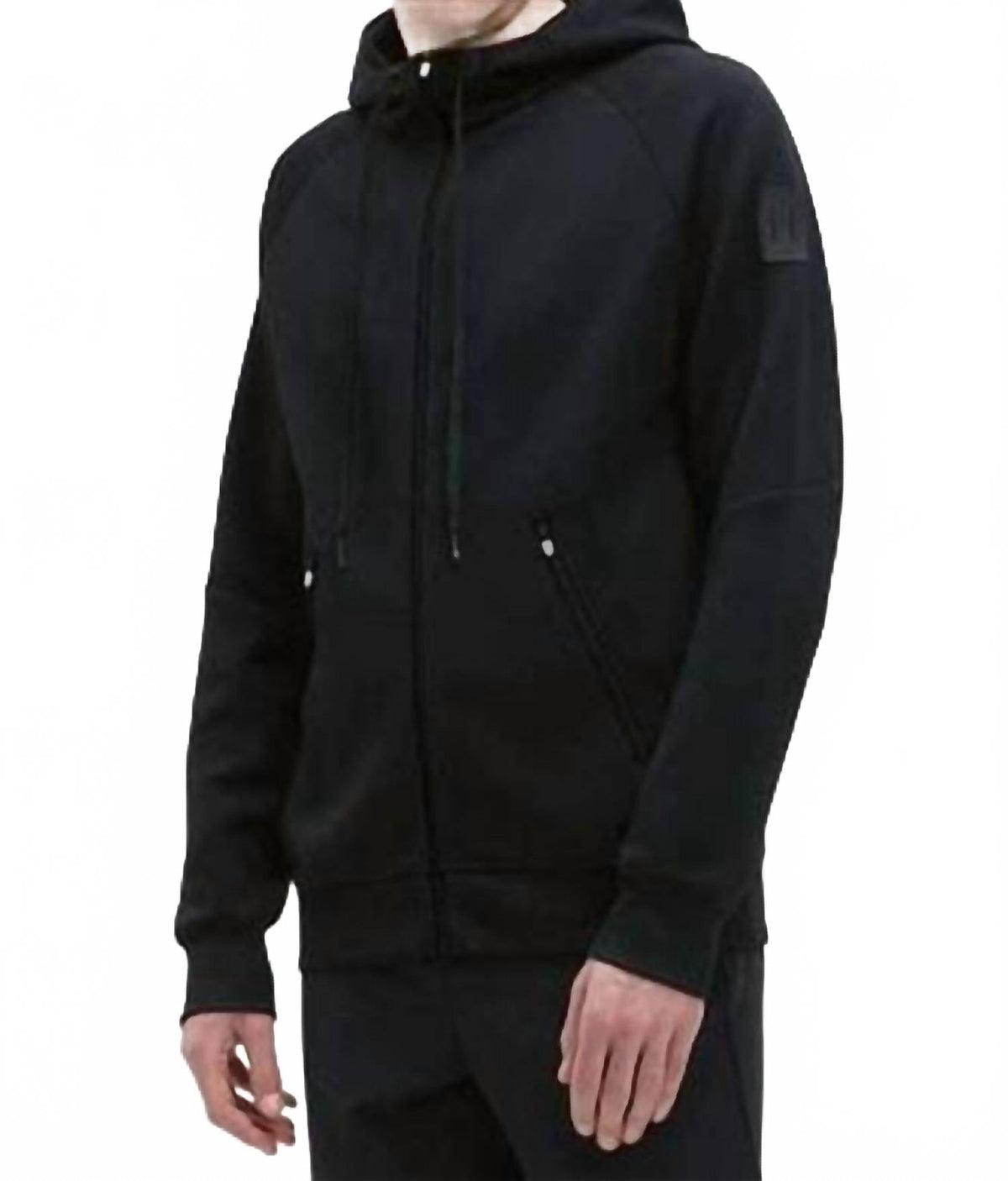 Buzo con capucha de hombre color negro