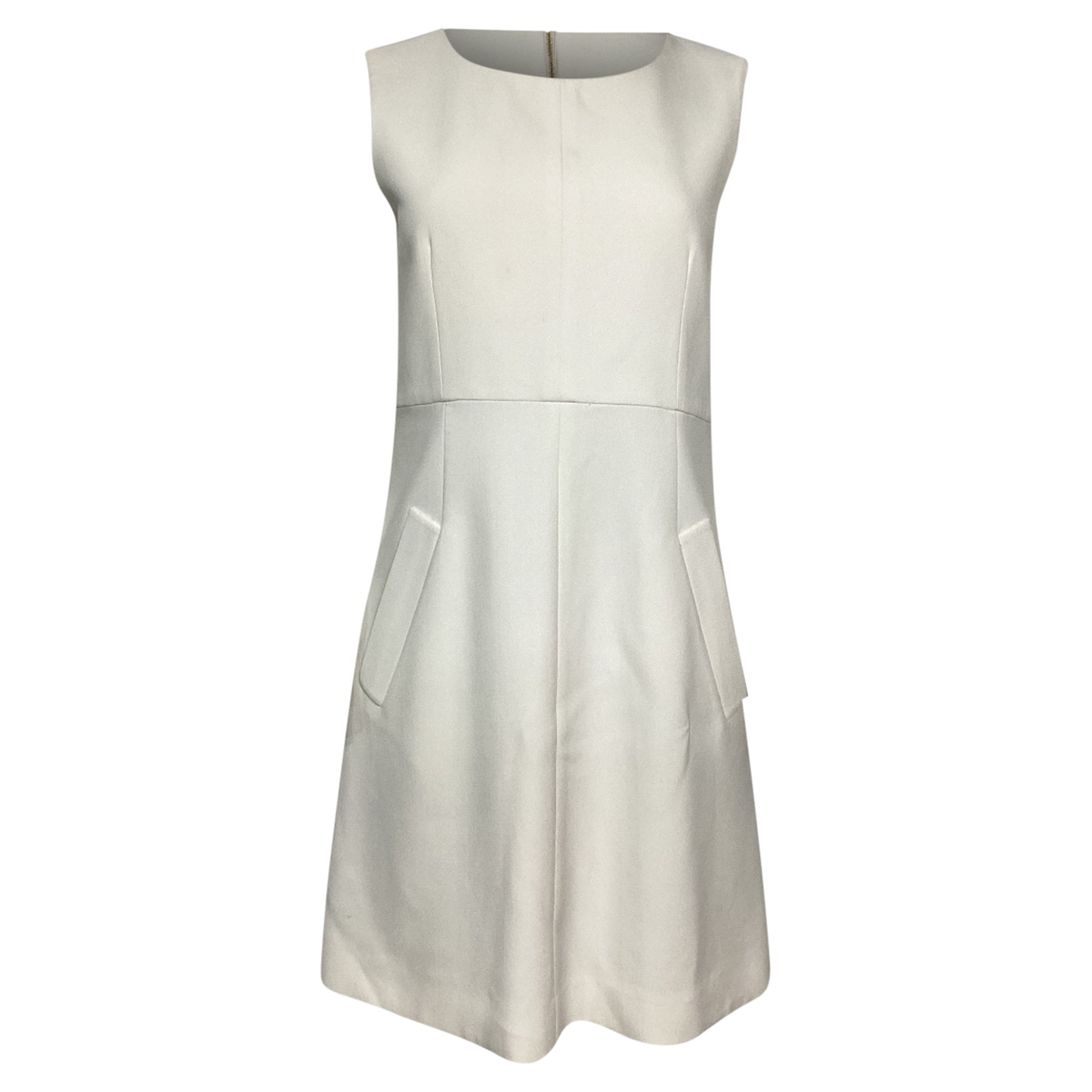 Vestido corto sin mangas color blanco
