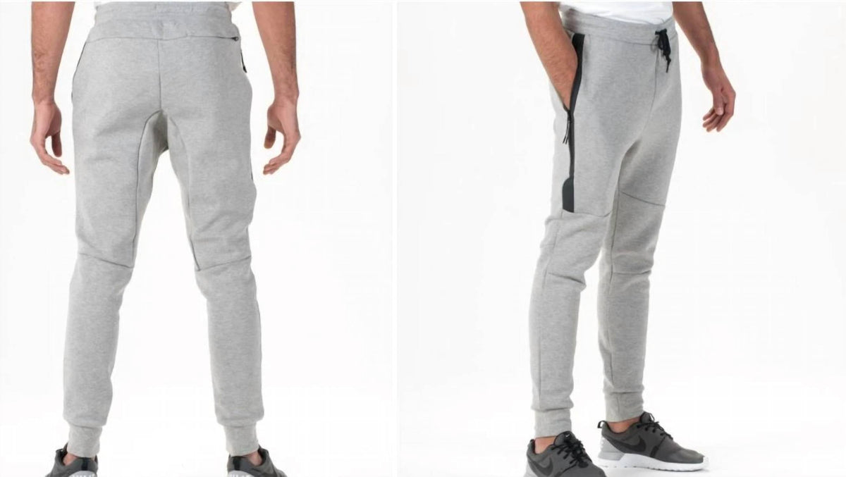 Pantalón color gris oscuro y negro