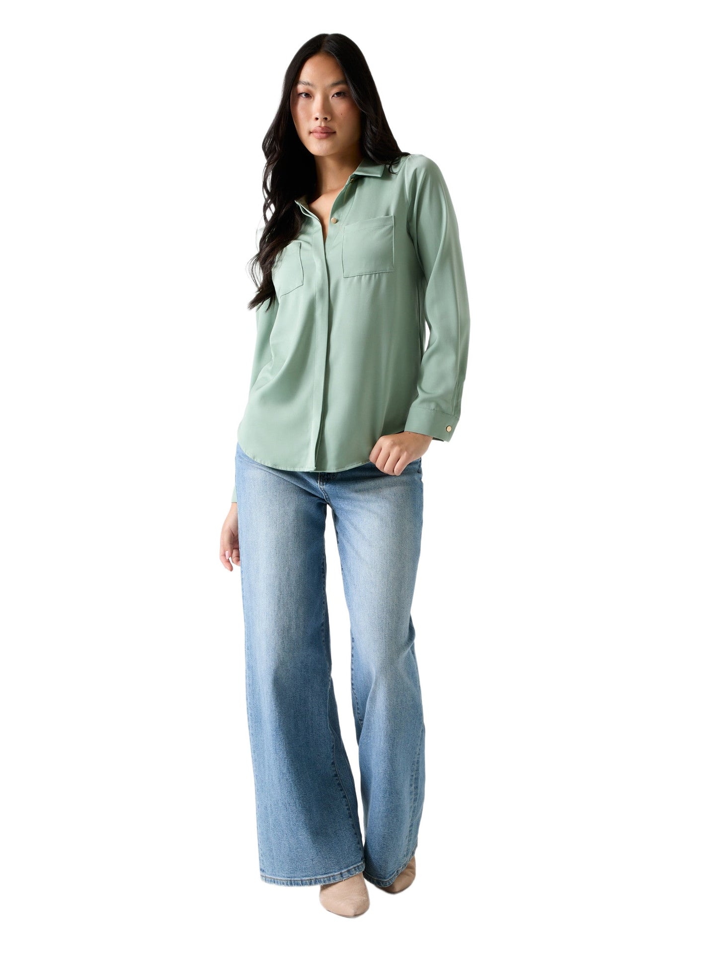 Blusa de satén