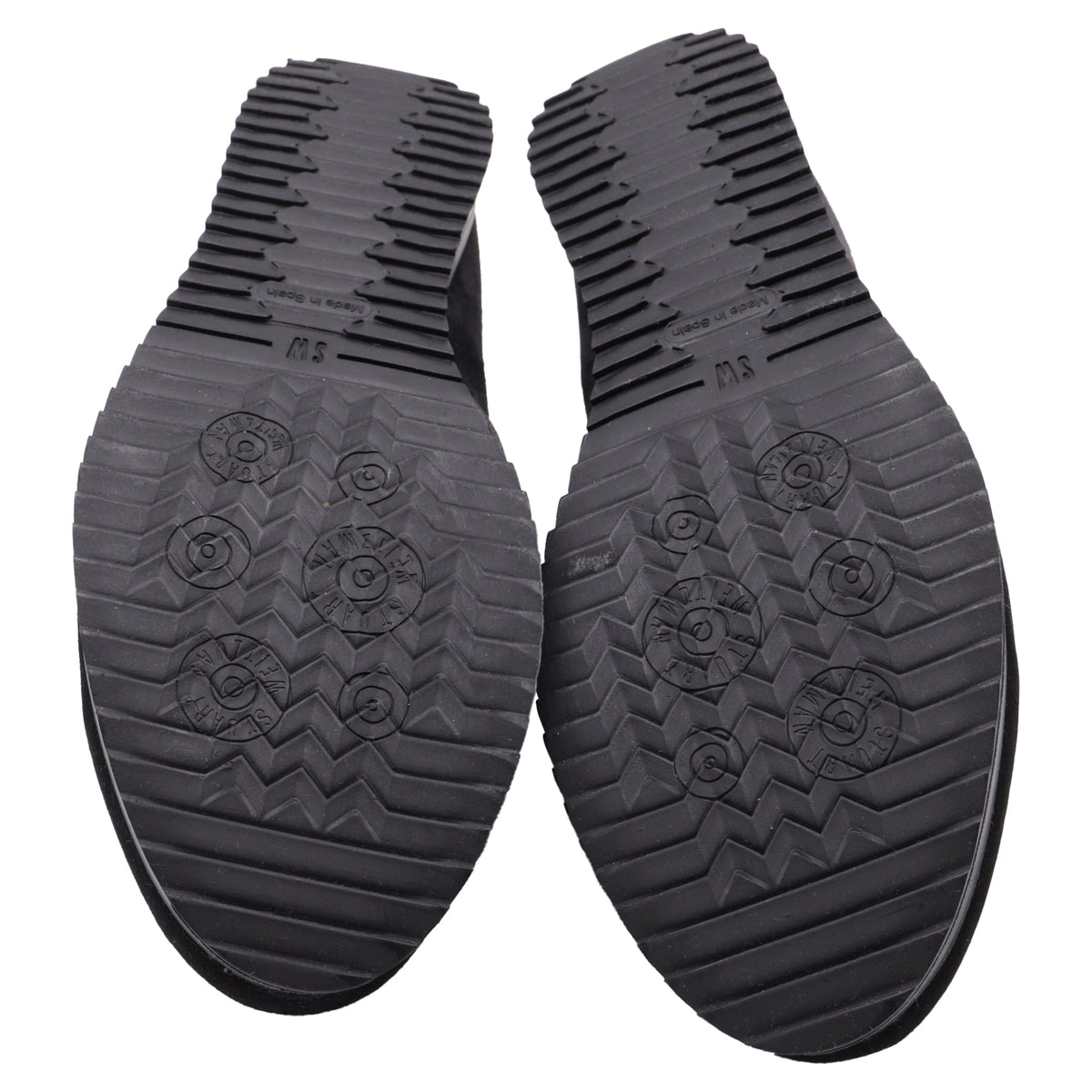 Tenis de gamuza sin cordones color negro