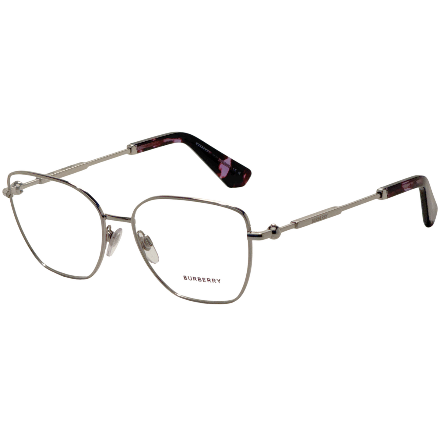 Montura para gafas de mujer 56 mm color plateado