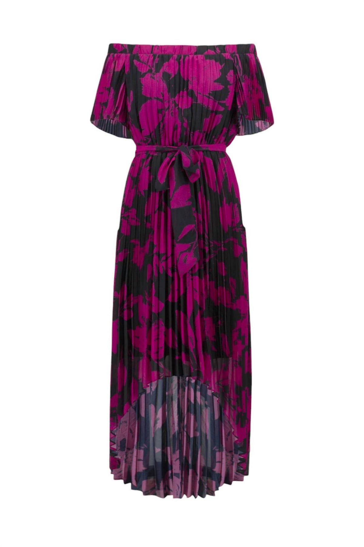 Vestido color negro y rosado