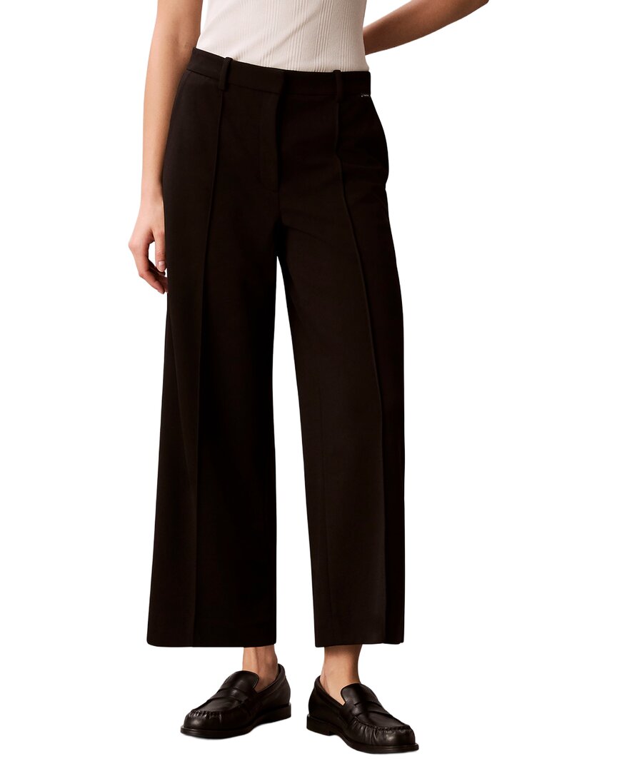 Calvin Klein Corto Pierna Ancha de Crepé Elástico