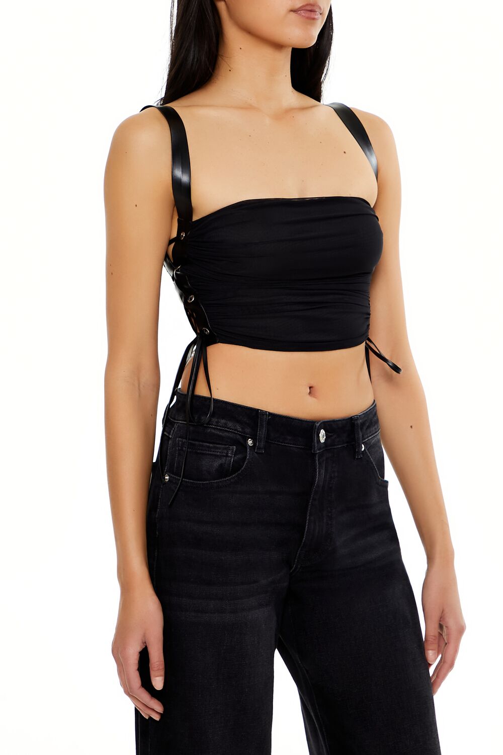 Top con cordones