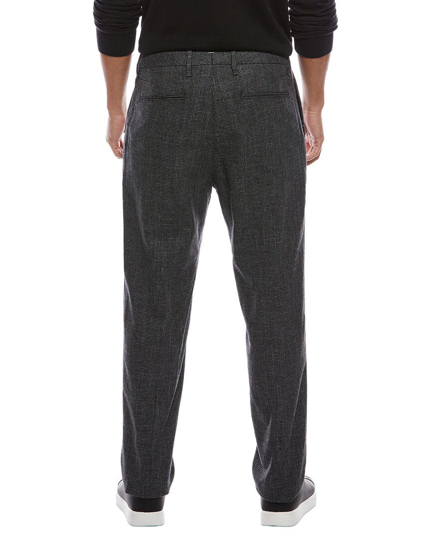 Pantalón de mezcla de lino con pliegues
