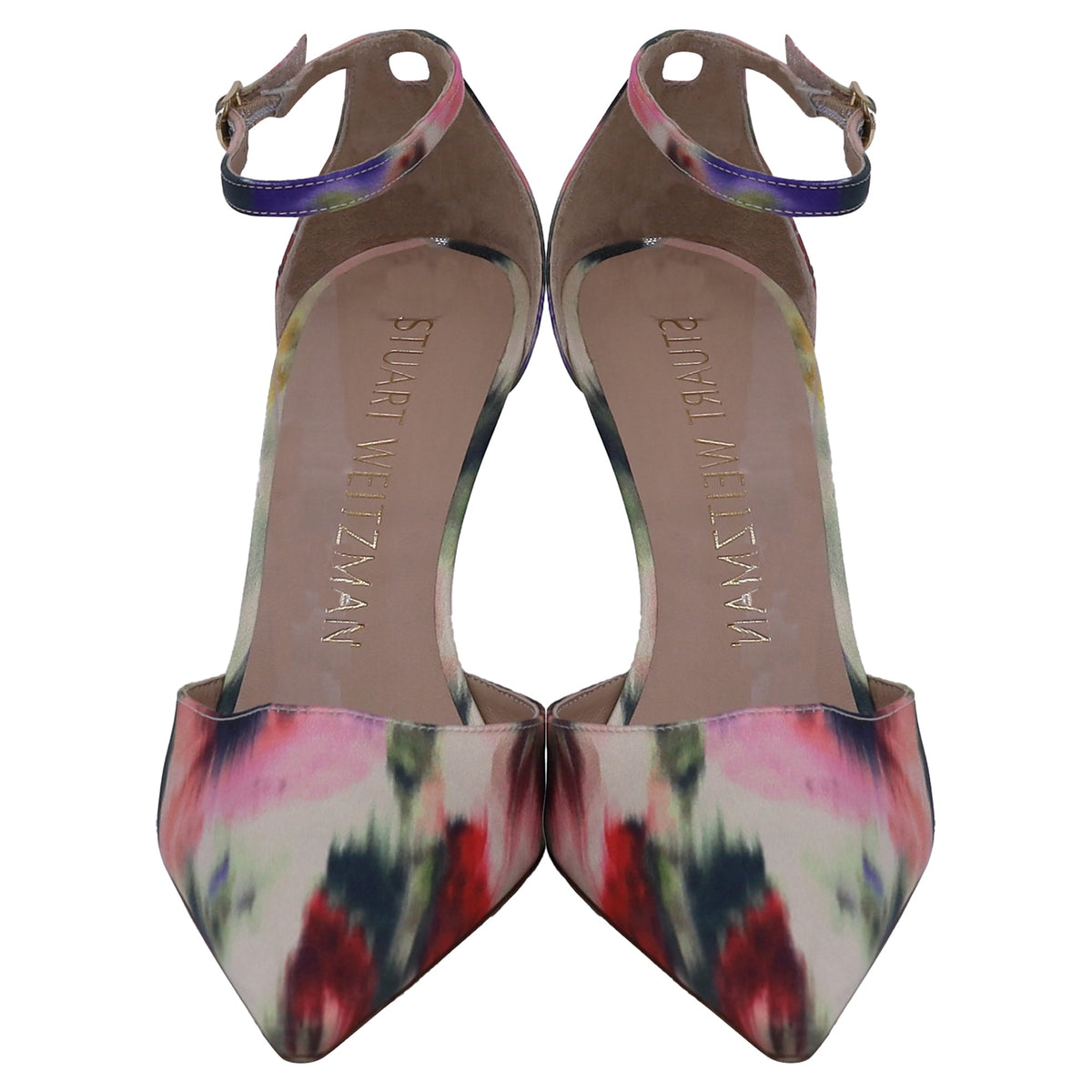Tacones de satén multicolor