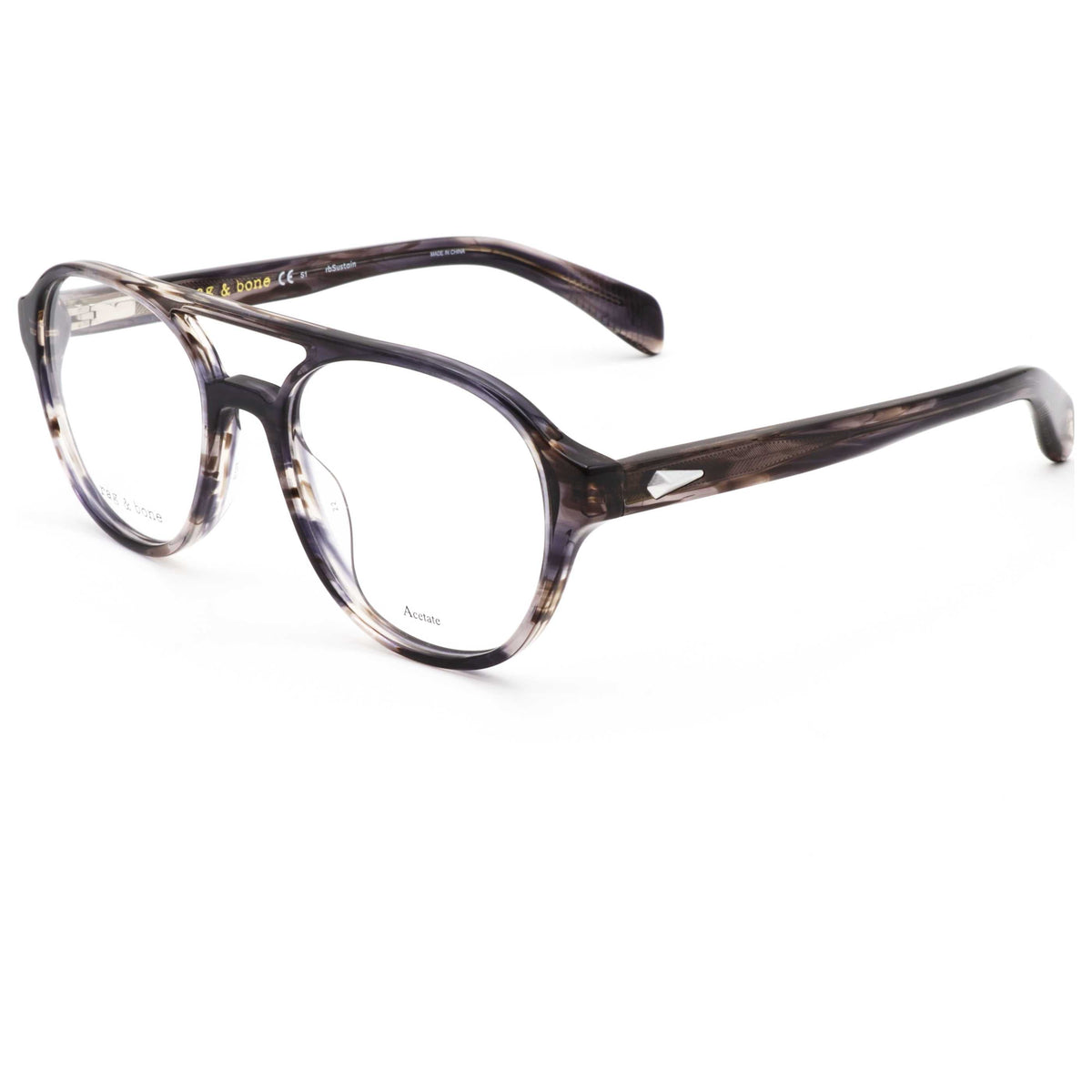 Montura para gafas de hombre 51 mm color negro y gris