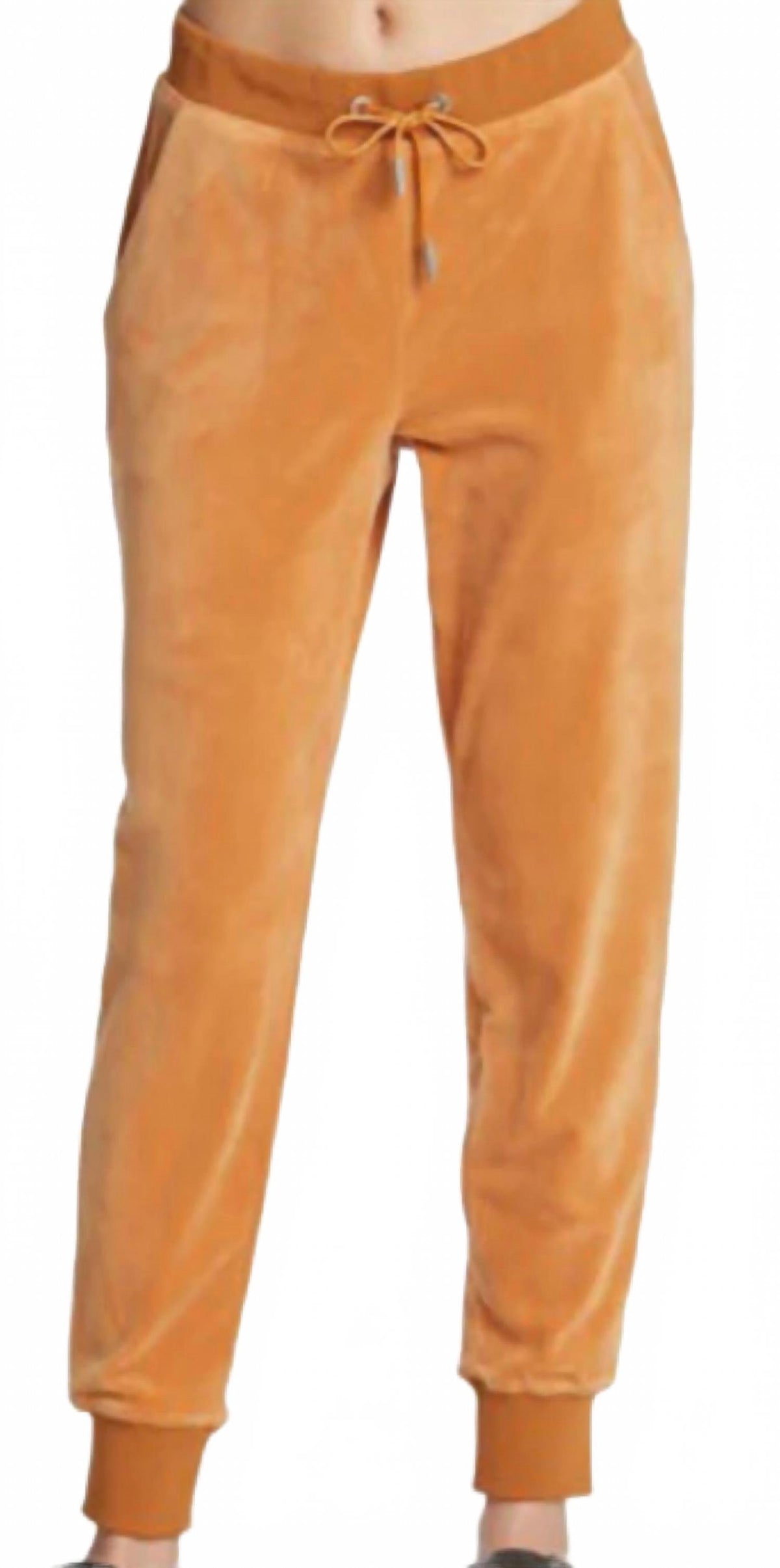 Pantalón deportivo de terciopelo color dorado