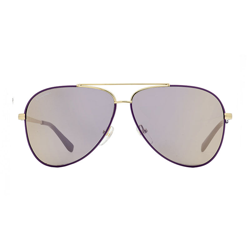 Gafas color violeta y dorado