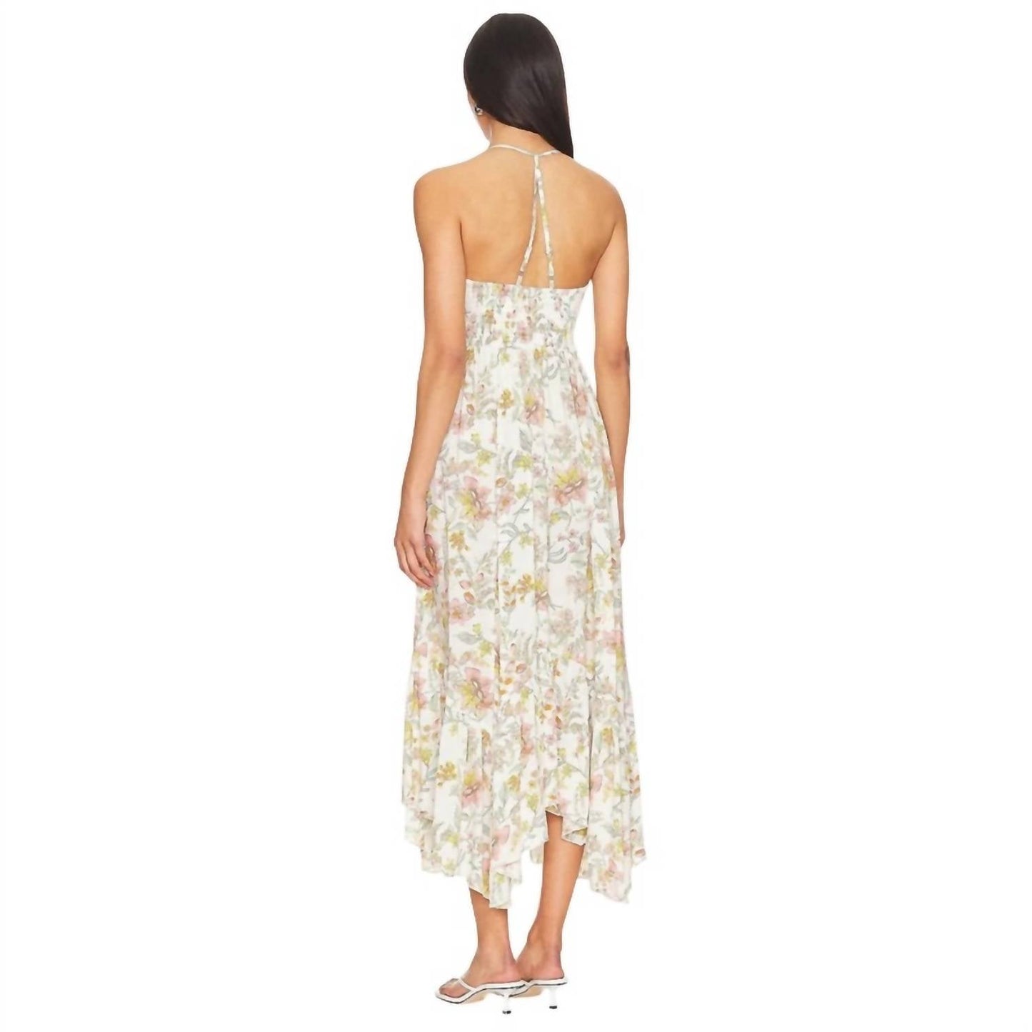 Vestido largo con estampado floral