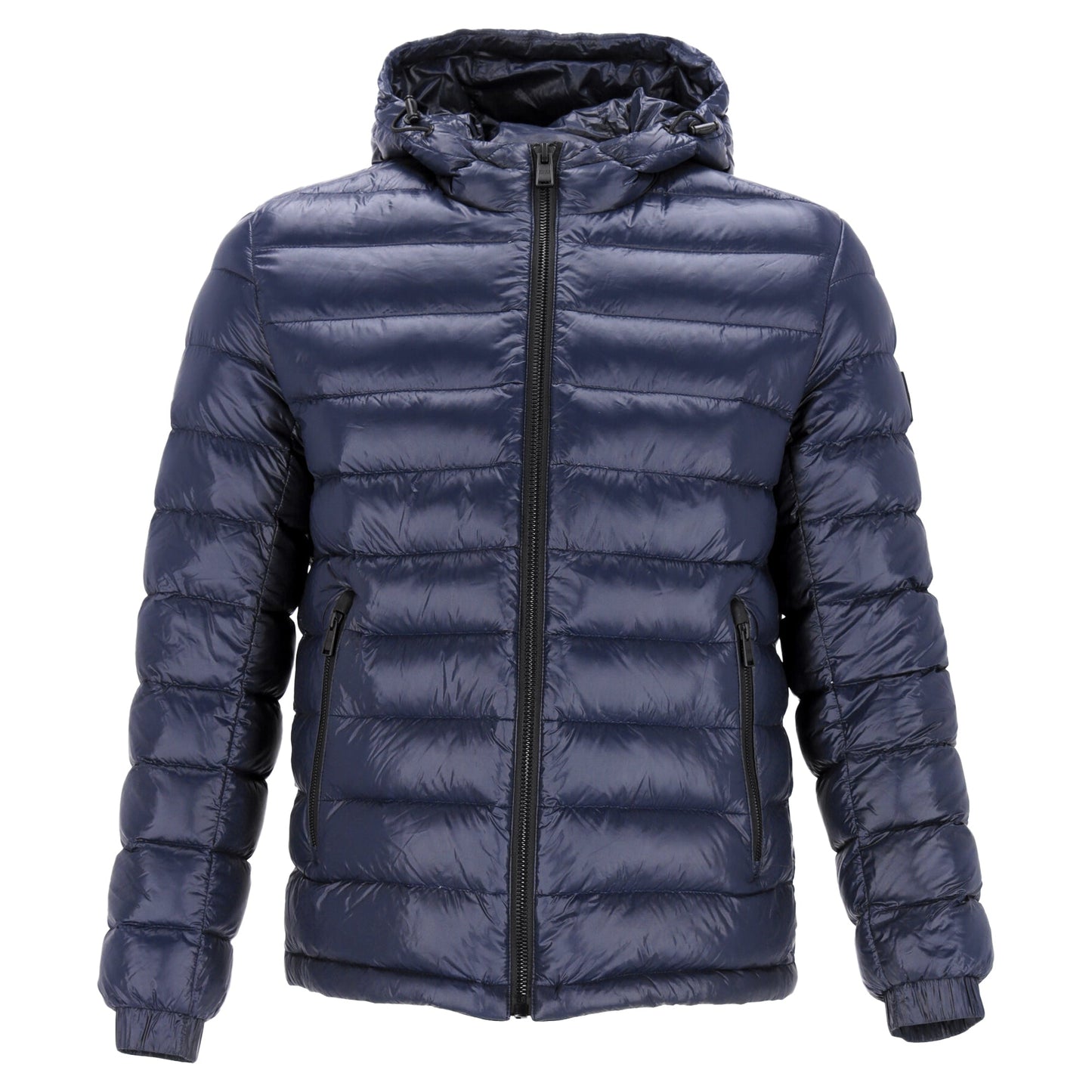 Chaqueta de nailon color azul marino