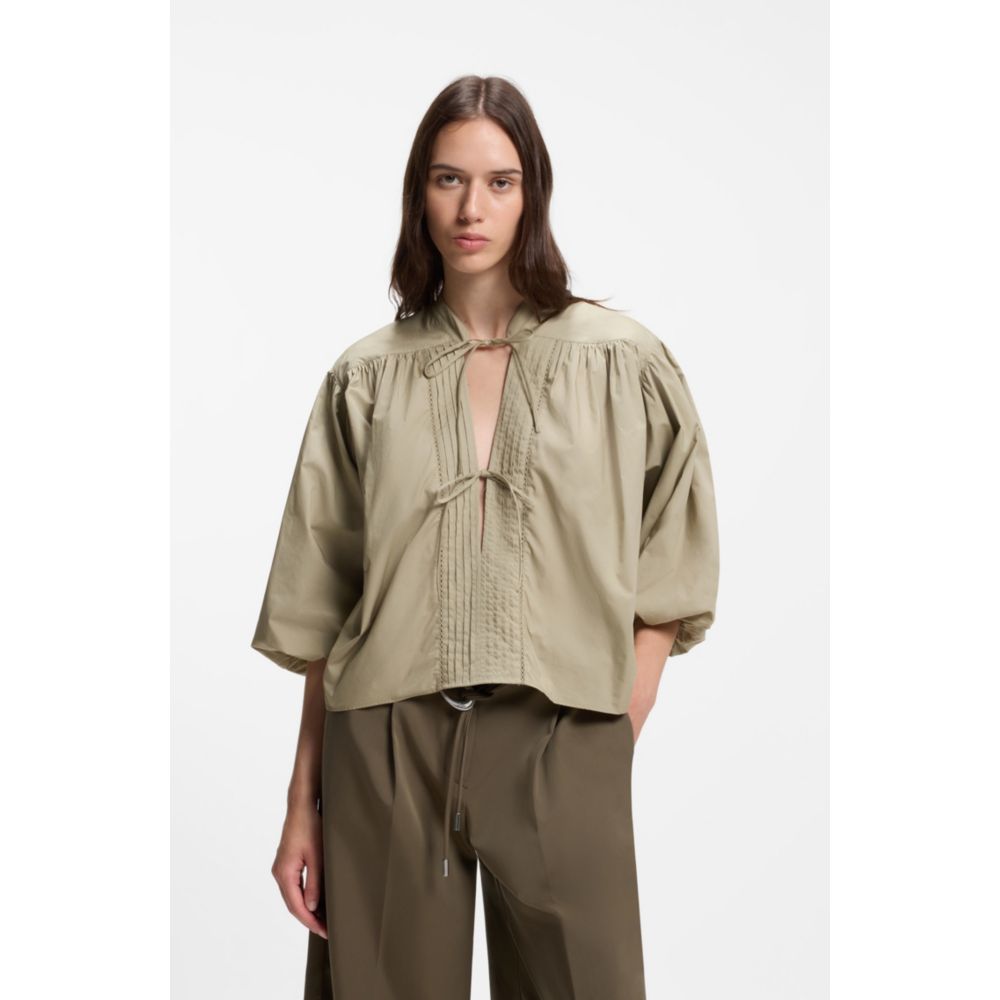 Blusa de algodón de corte amplio