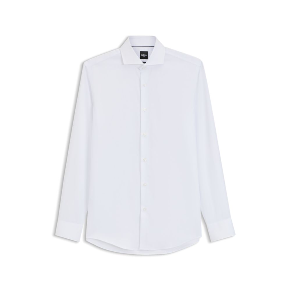 Camisa de mezcla de algodón de corte ajustado
