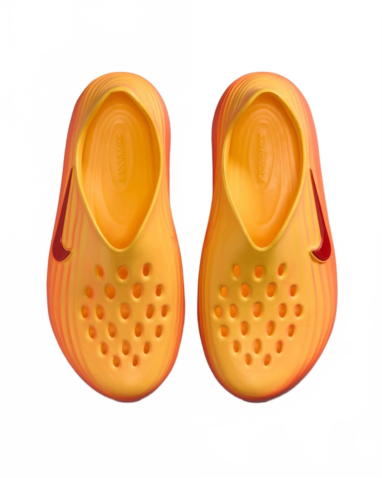 Sandalias de hombre color naranja y dorado