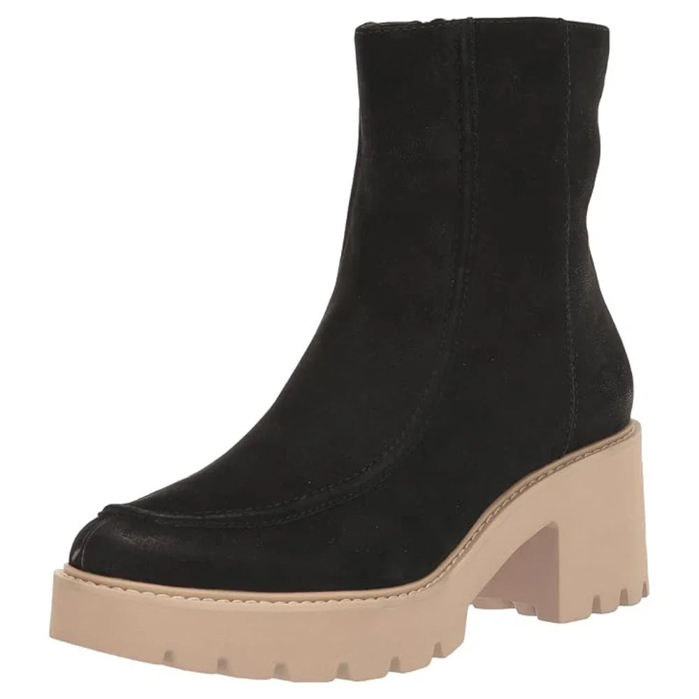 Botines de mujer de cuero color negro