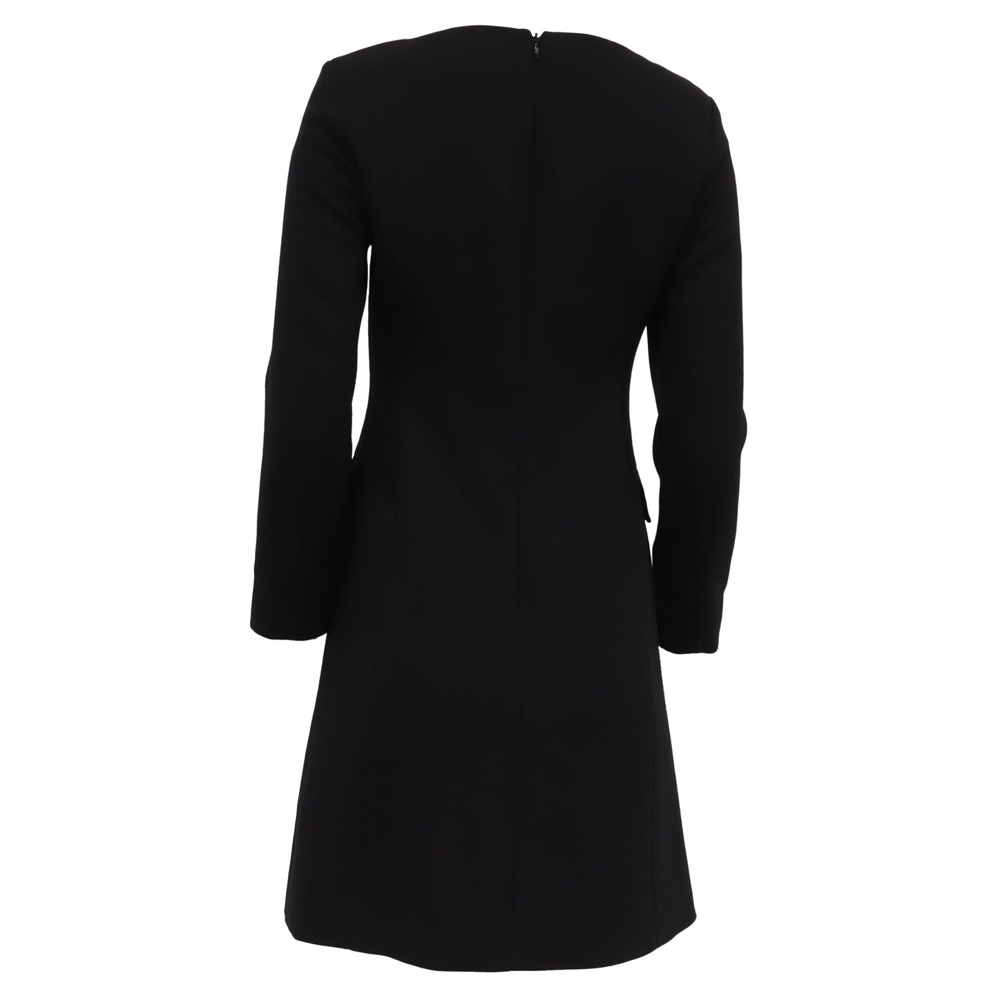 Vestido corto de manga larga color negro