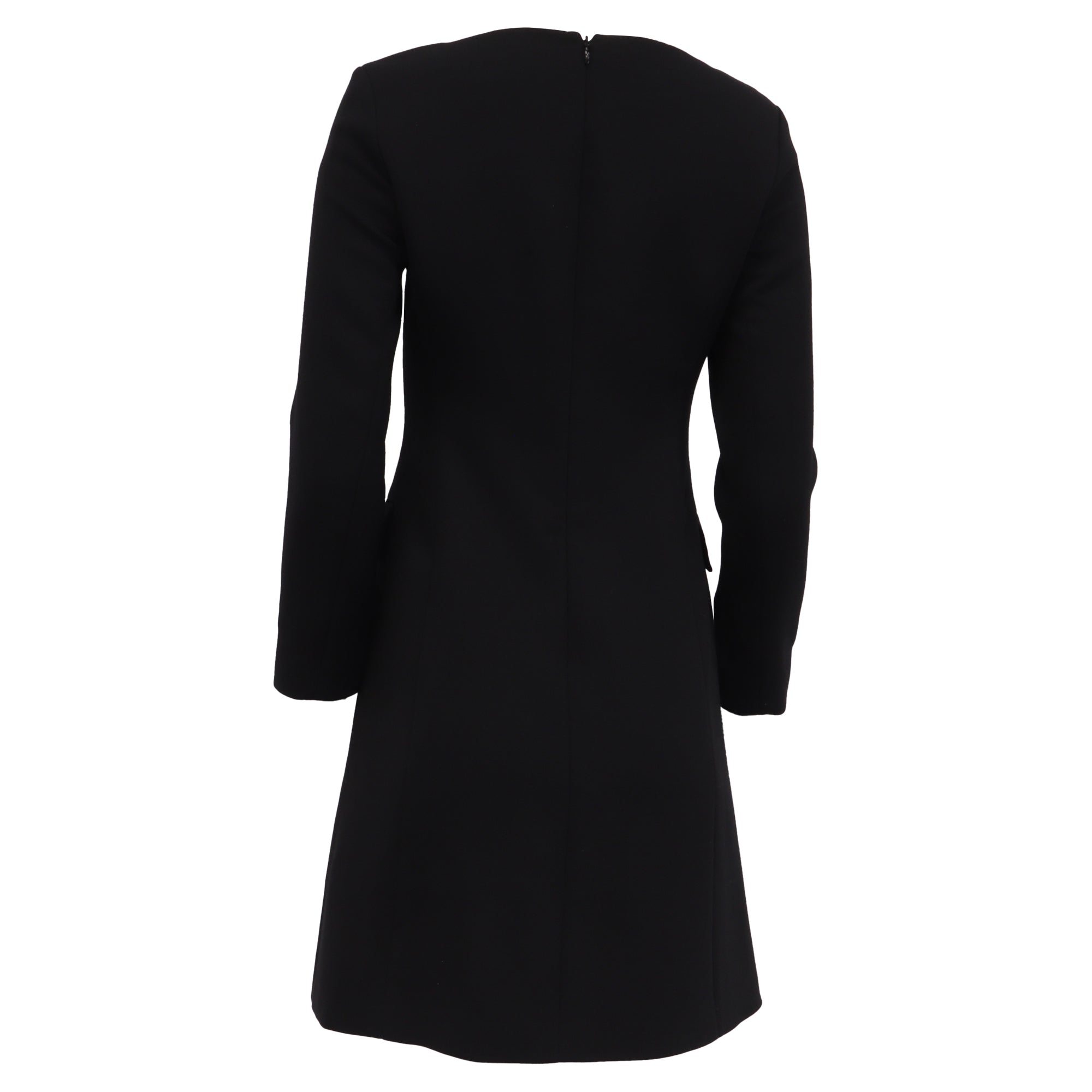 Vestido corto de manga larga color negro