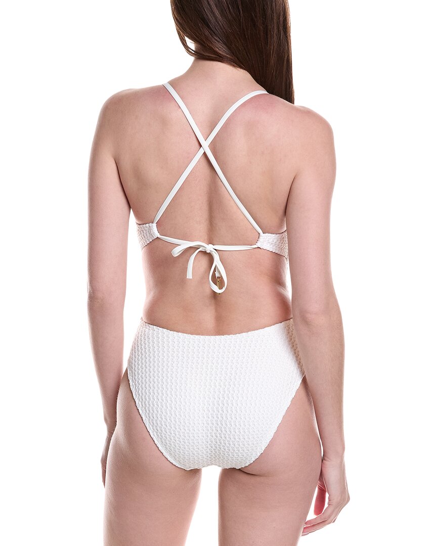 Vestido de baño con cuello en V