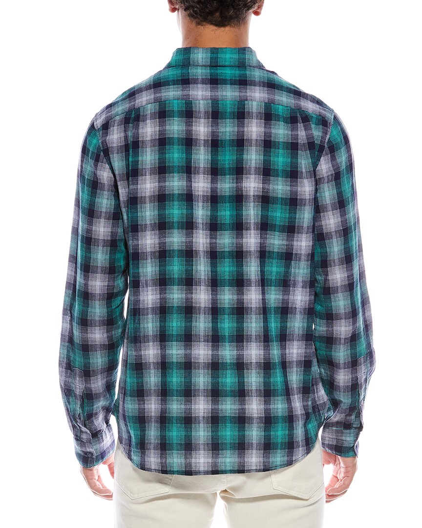 Camisa de mezcla de lino a cuadros