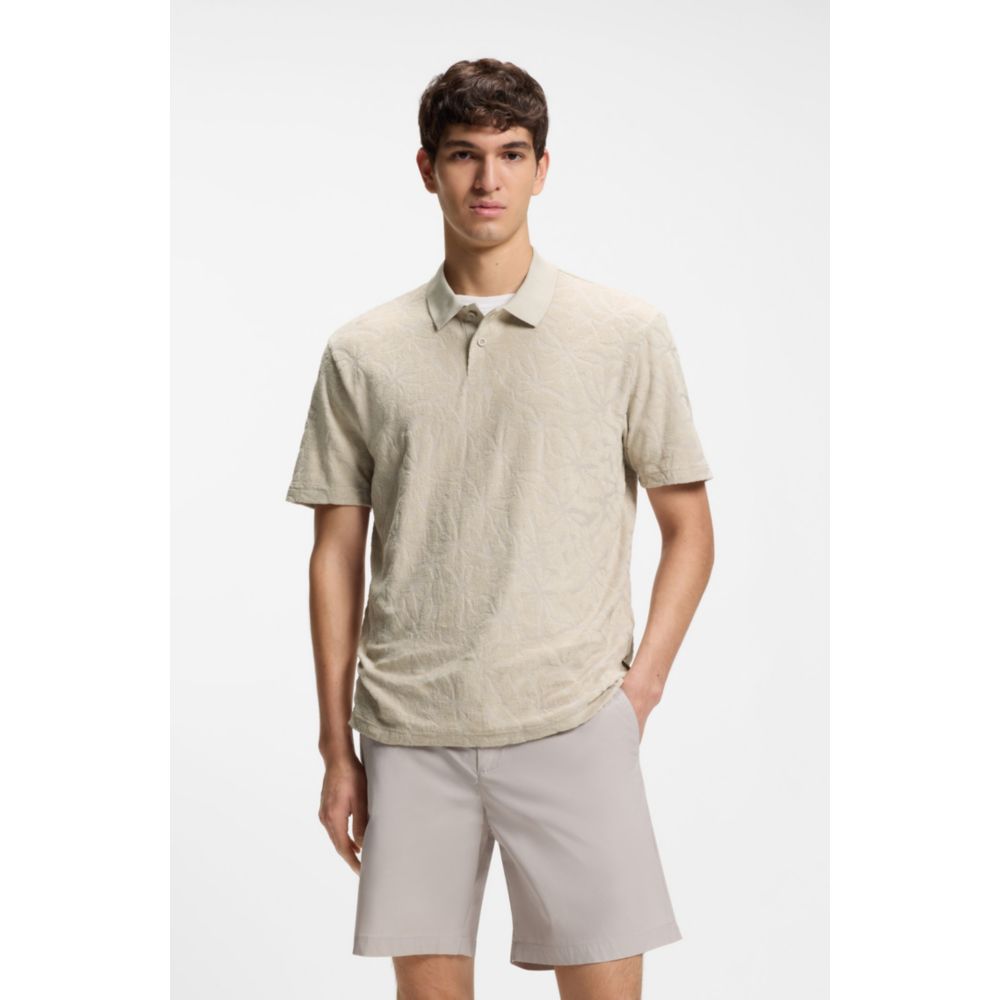 Polo de mezcla de algodón con estampado floral