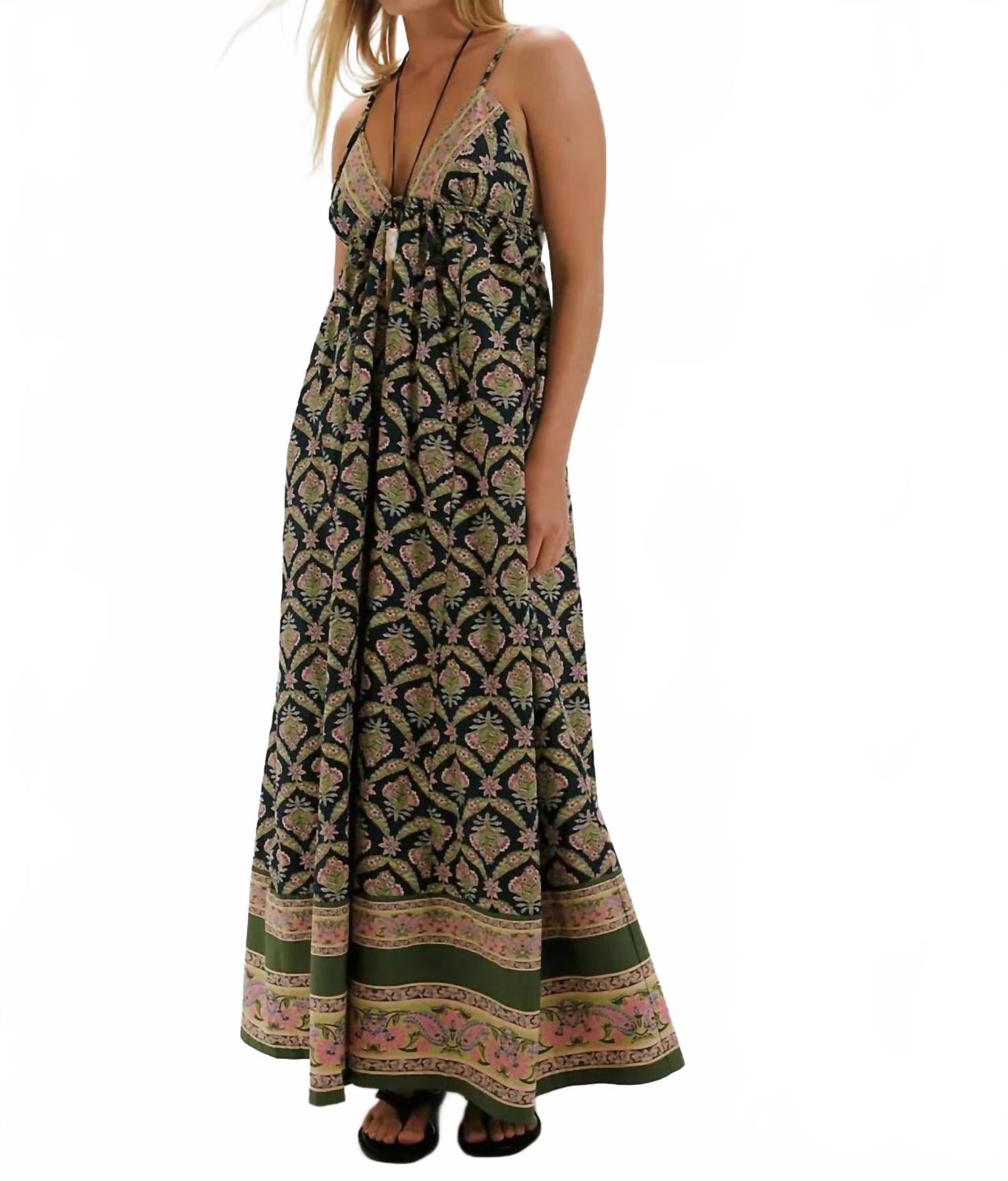 Vestido largo con estampado