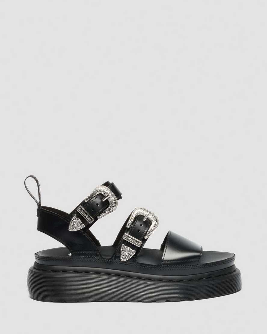 Sandalias de cuero con plataforma