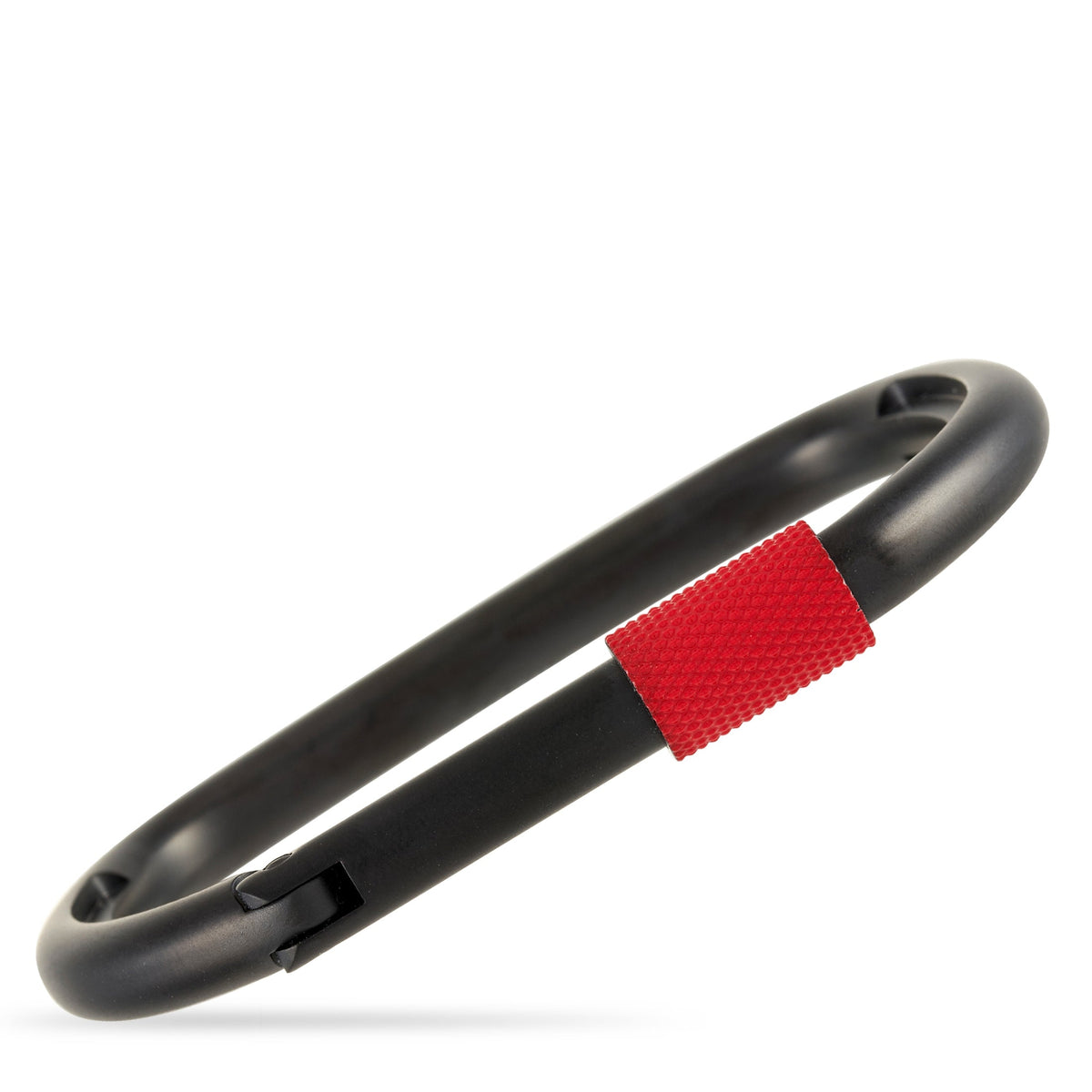 Pulsera de acero inoxidable color negro y rojo