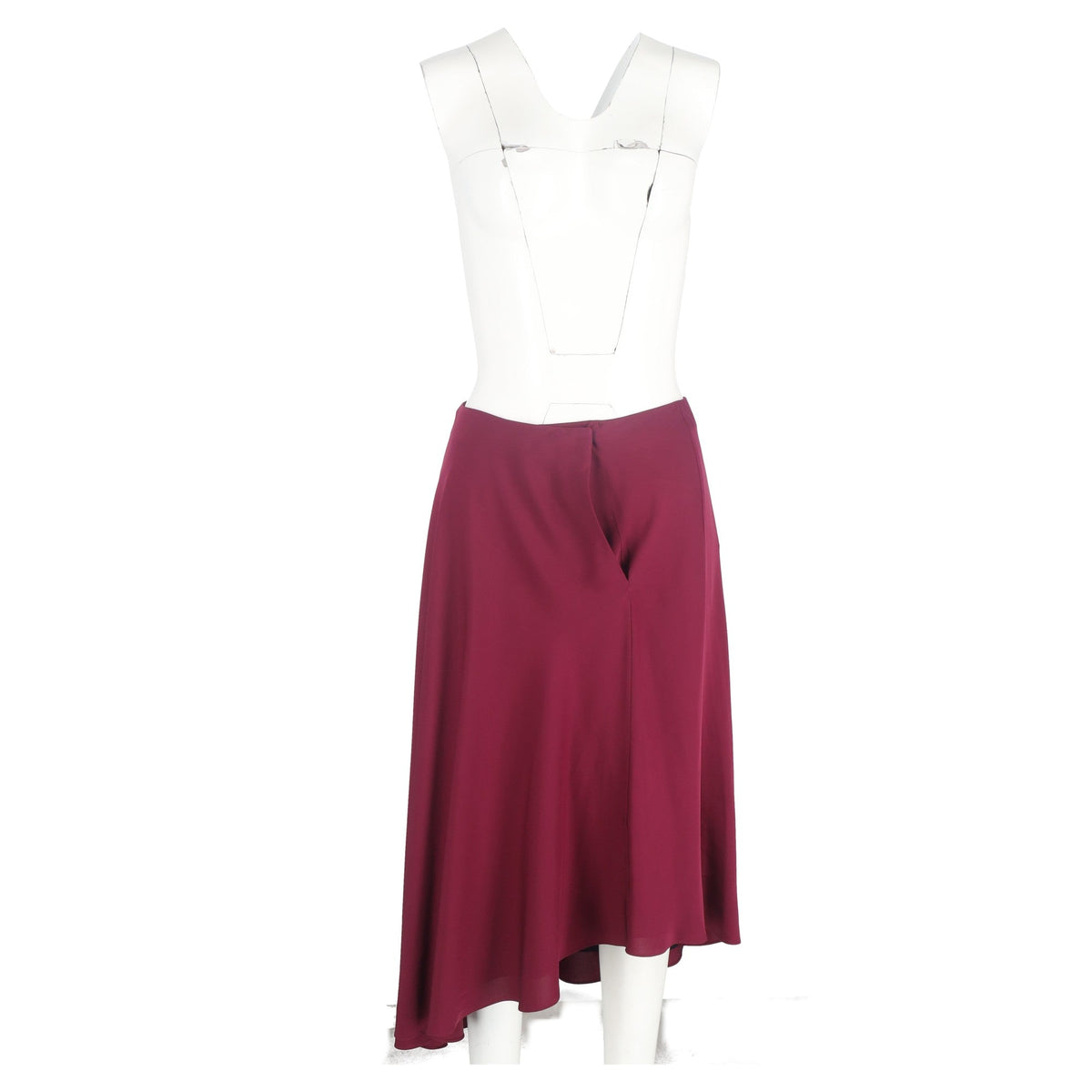 Falda color vinotinto
